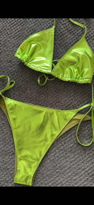 Celine - Metallic Green Swimsuit